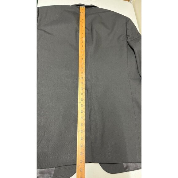 Burberrys Vintage Black Silver Button Wool Sport Coat Blazer 45L - Picture 4 of 13